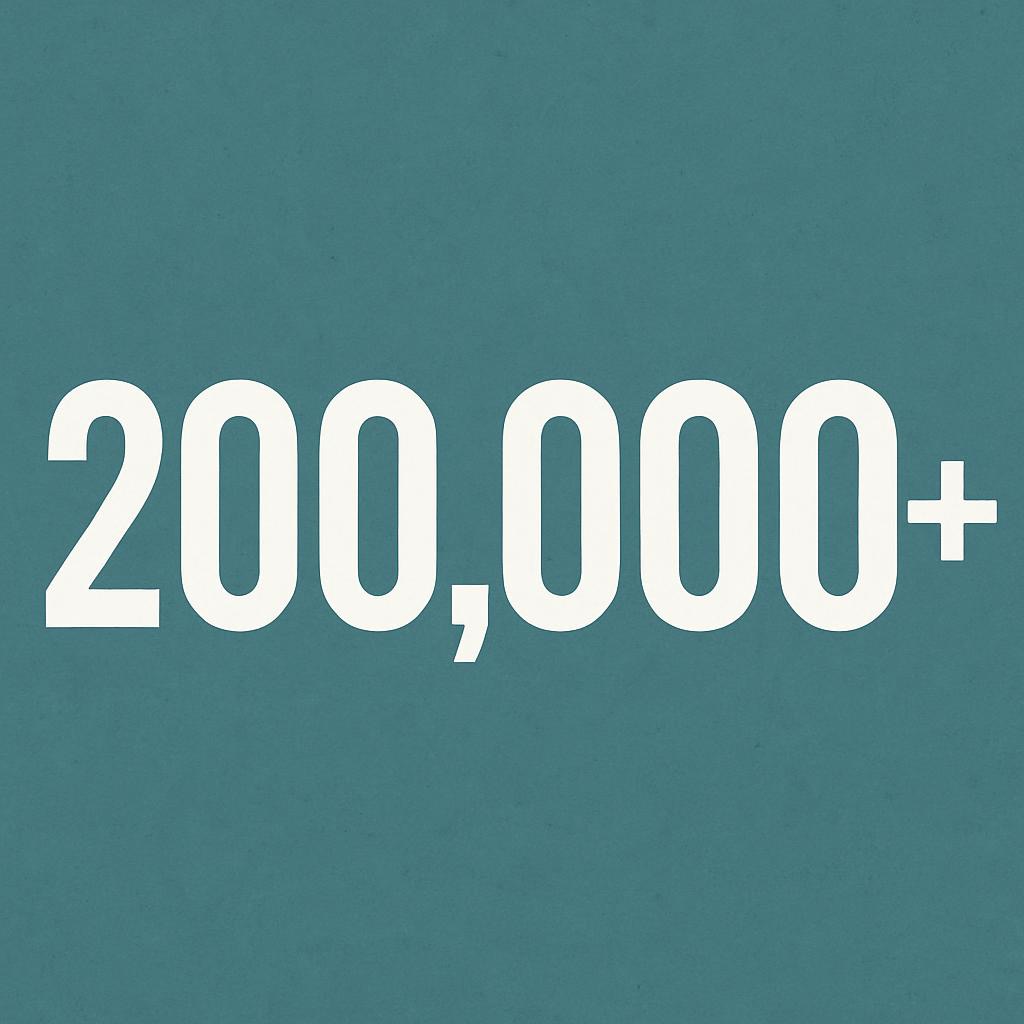 200,000 +